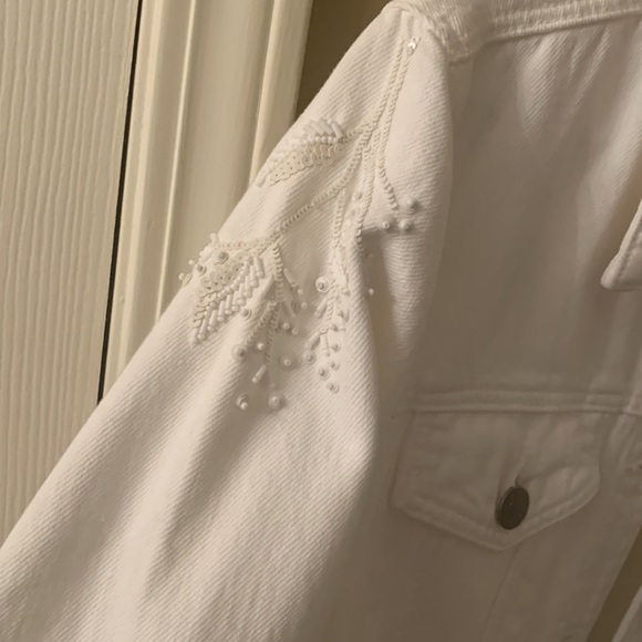 Limited Edition BNWT J BRAND Estella white slim jacket with sequin Nordstroms - Picture 7 of 14